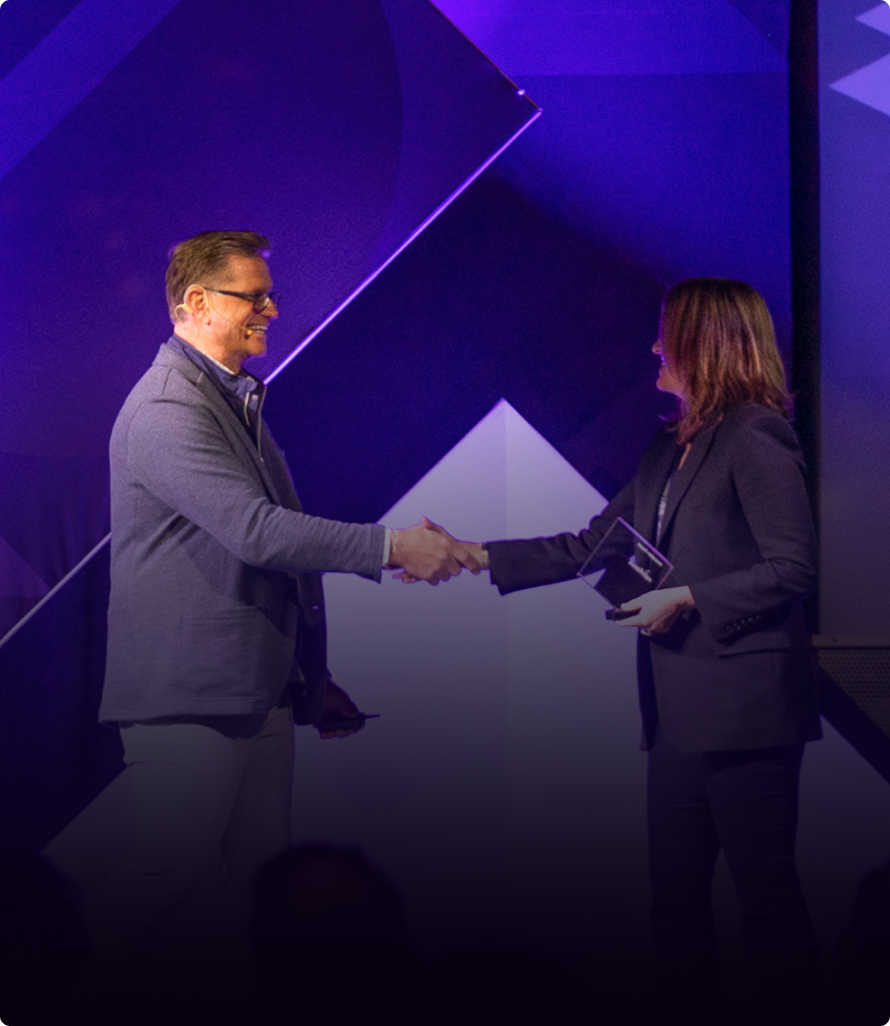 Man receives award