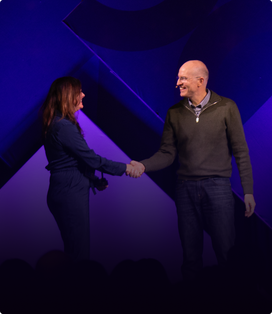 Two people shaking hands